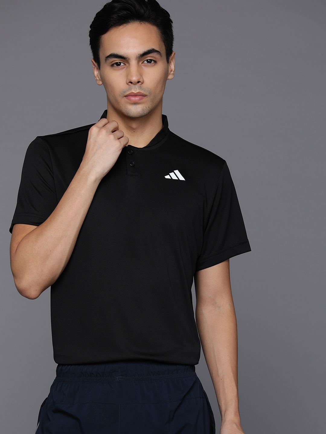 

ADIDAS Club Tennis Henley T-shirt, Black