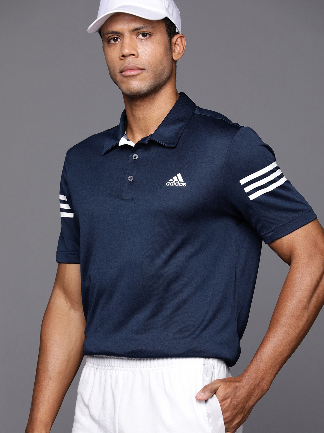 

ADIDAS AEROREADY Polo Collar Sports T-shirt, Blue