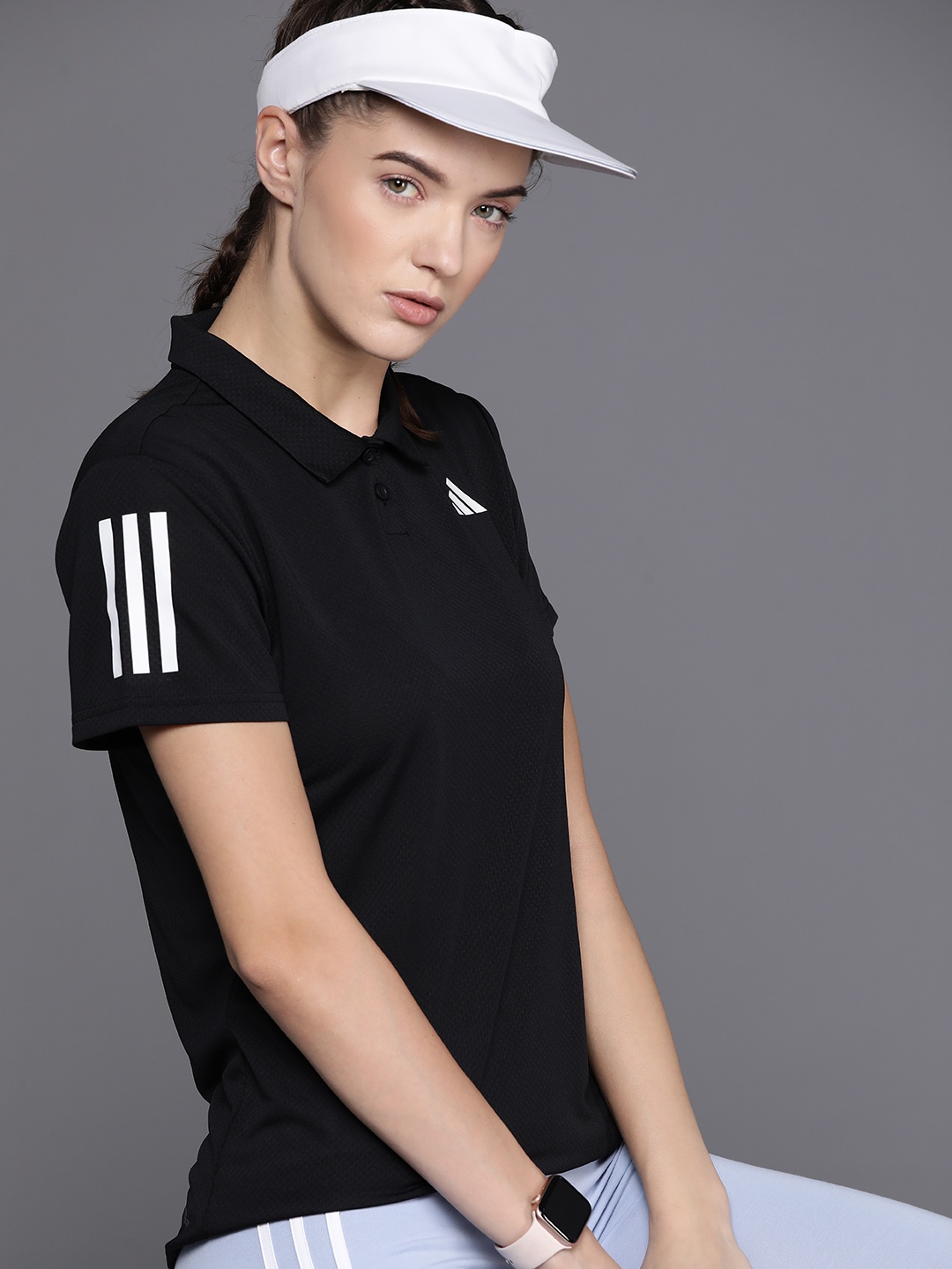 

ADIDAS Women Club Polo Collar Tennis T-shirt, Black