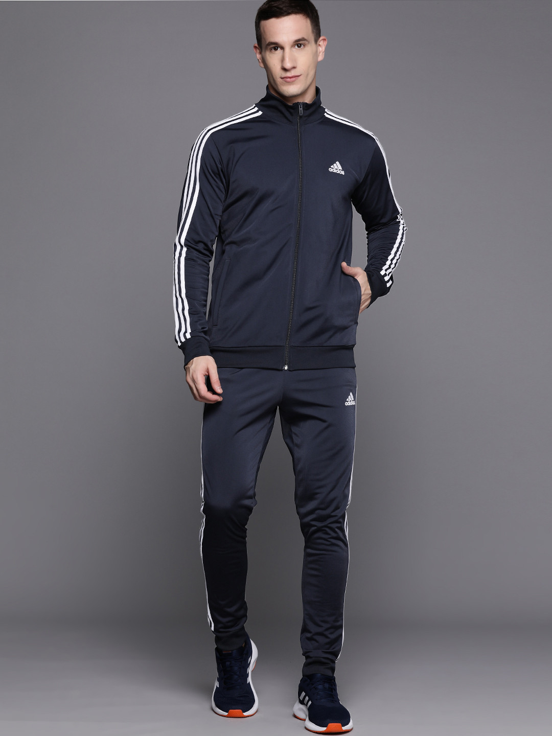 

ADIDAS Men 3-Striped Training Tracksuits, Navy blue