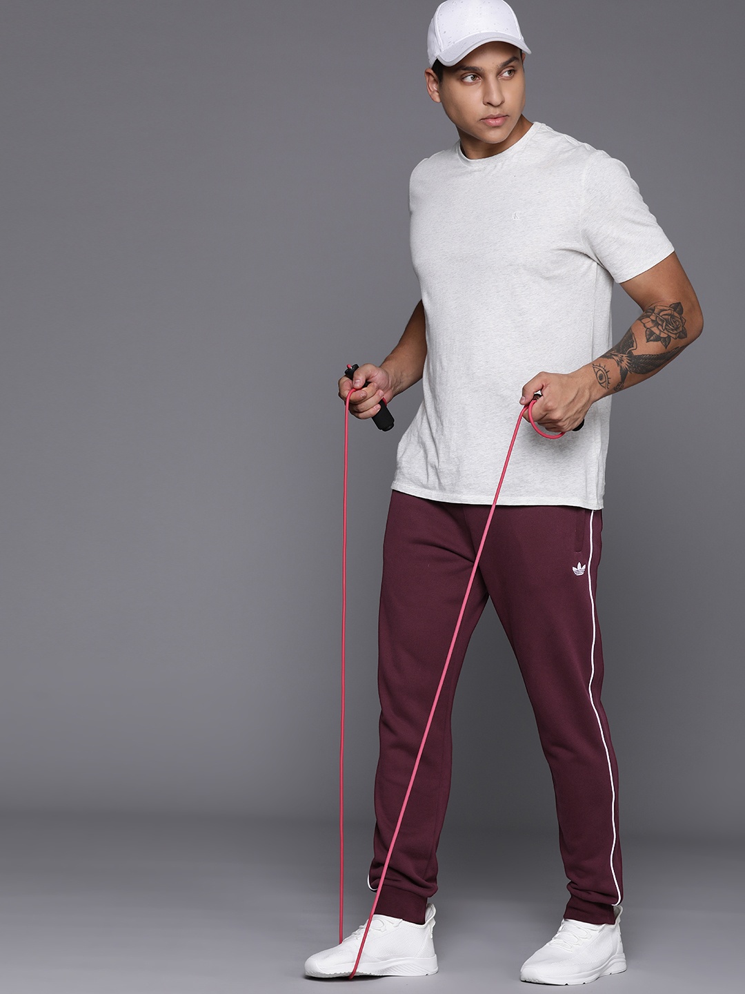 

ADIDAS Originals Men Seasonal Archive Cotton Sweat Joggers, Maroon