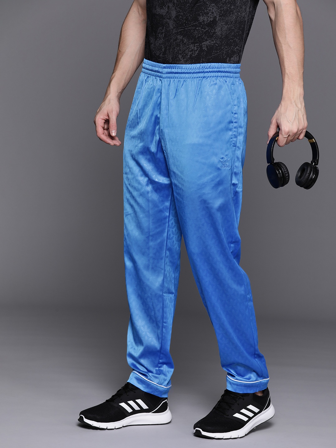 

ADIDAS Originals Men Graphics Monogram Relax Fit Track Pants, Blue