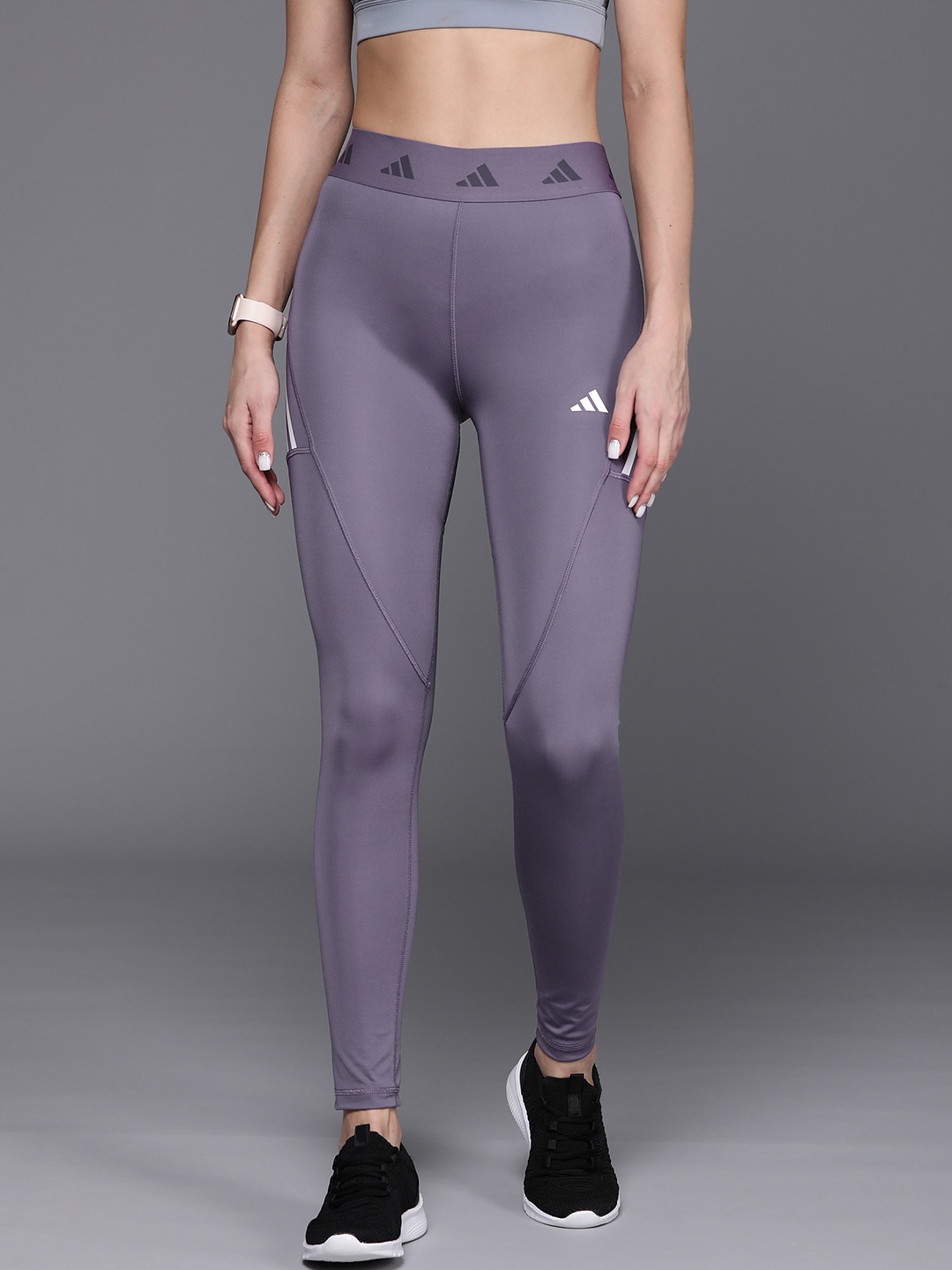 

ADIDAS Women TF HYGLM Solid Training Tights, Purple