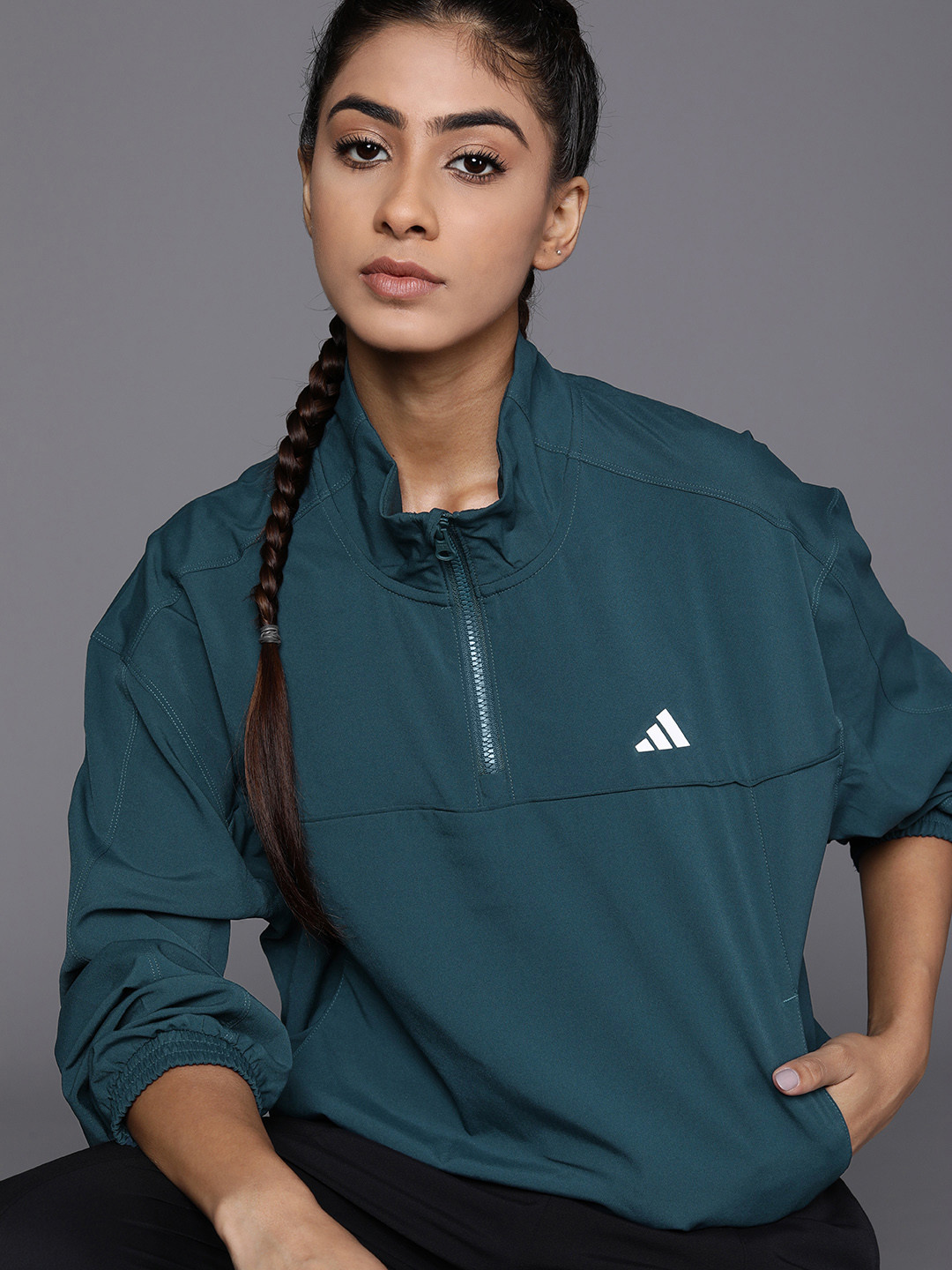 

ADIDAS Aeroready Train Essential Track Jacket, Teal