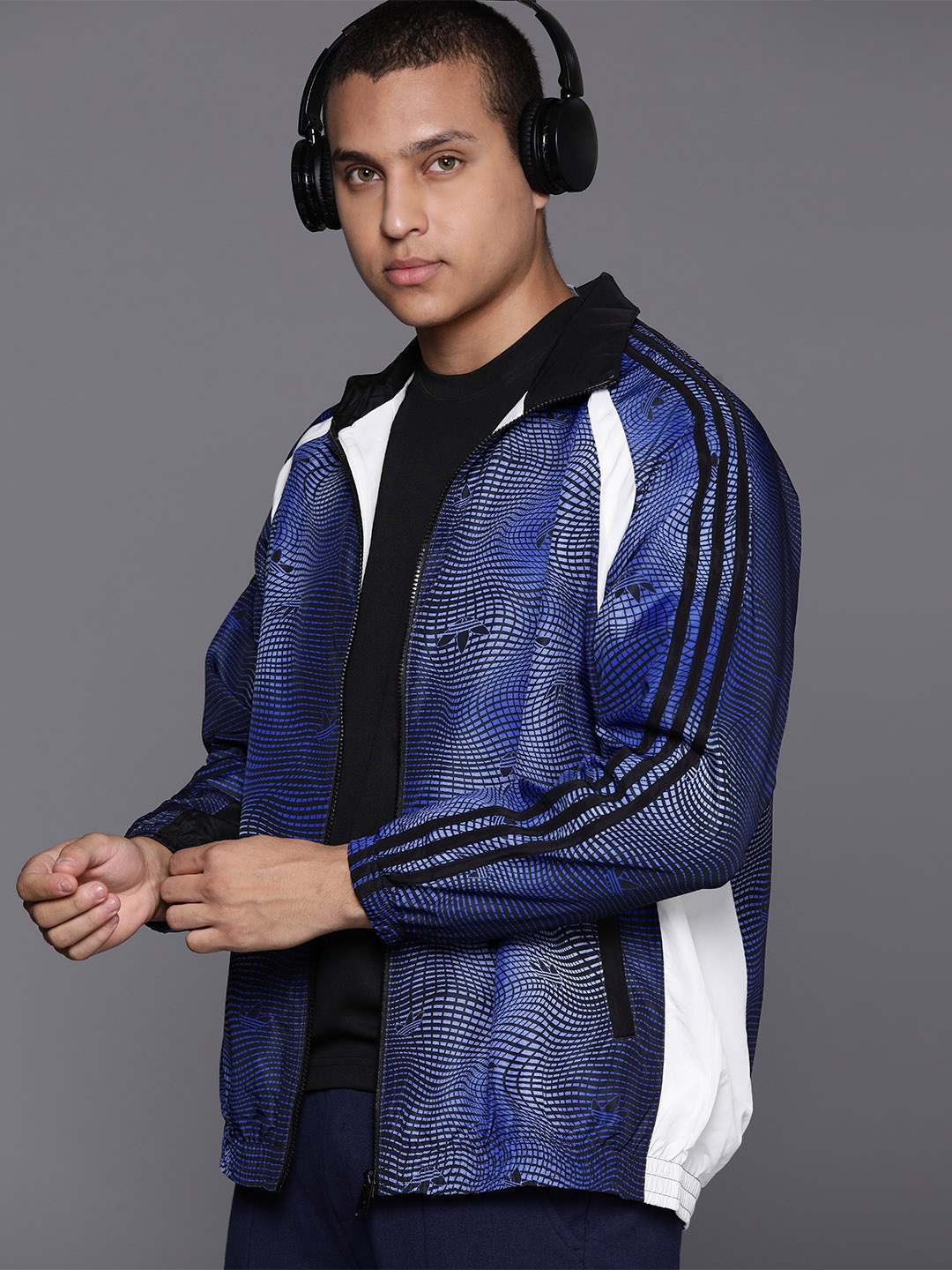 

ADIDAS Originals MV Allover Print Jacket, Navy blue