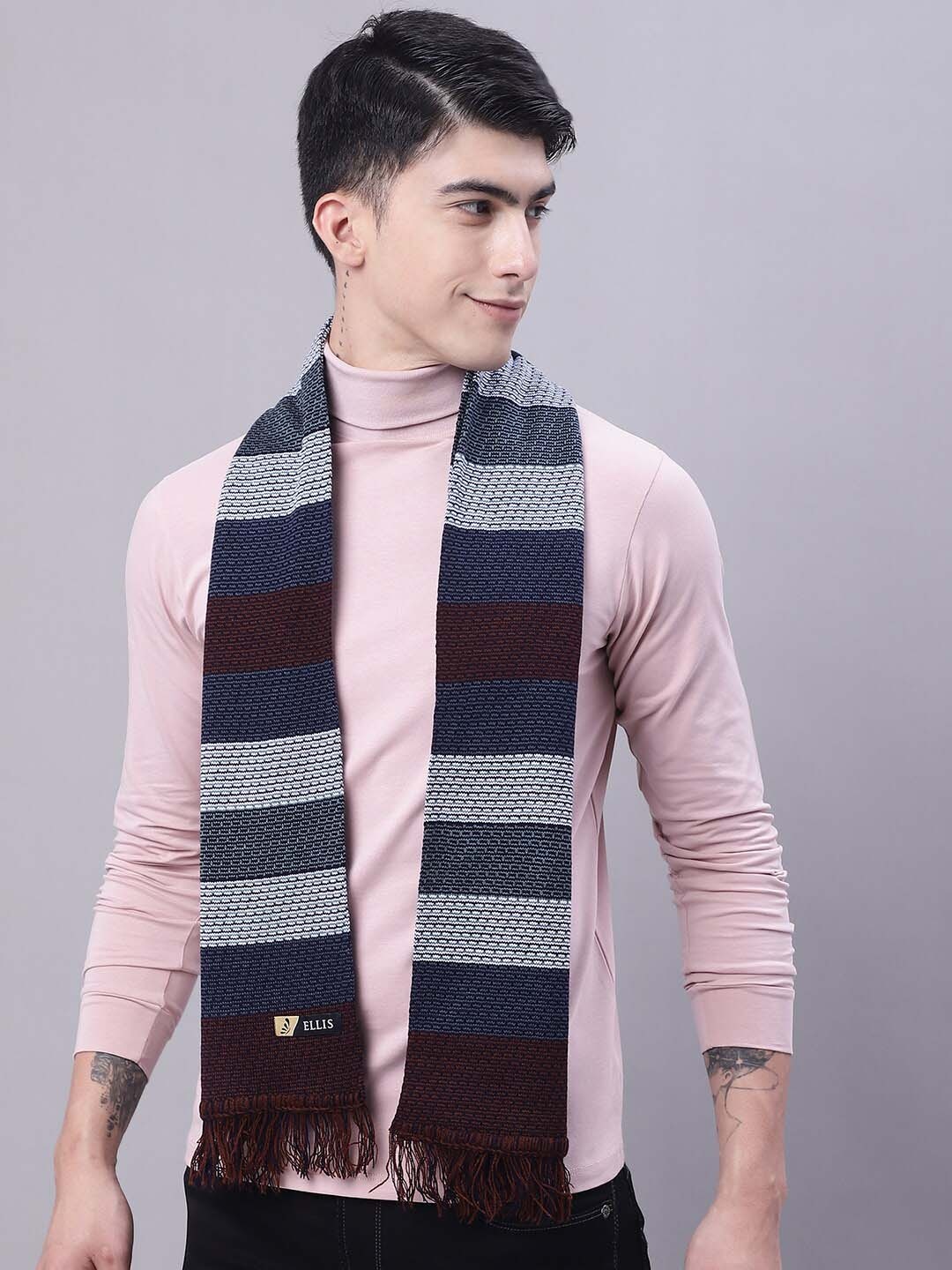 

ELLIS Woven Design Acrylic Muffler, Grey