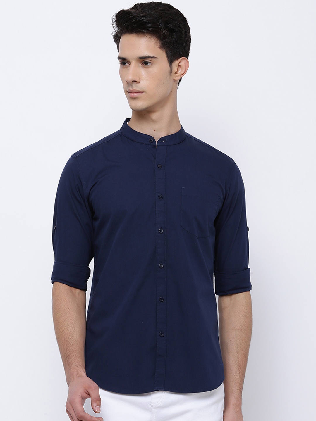

HIGHLANDER Men Blue Slim Fit Solid Casual Shirt