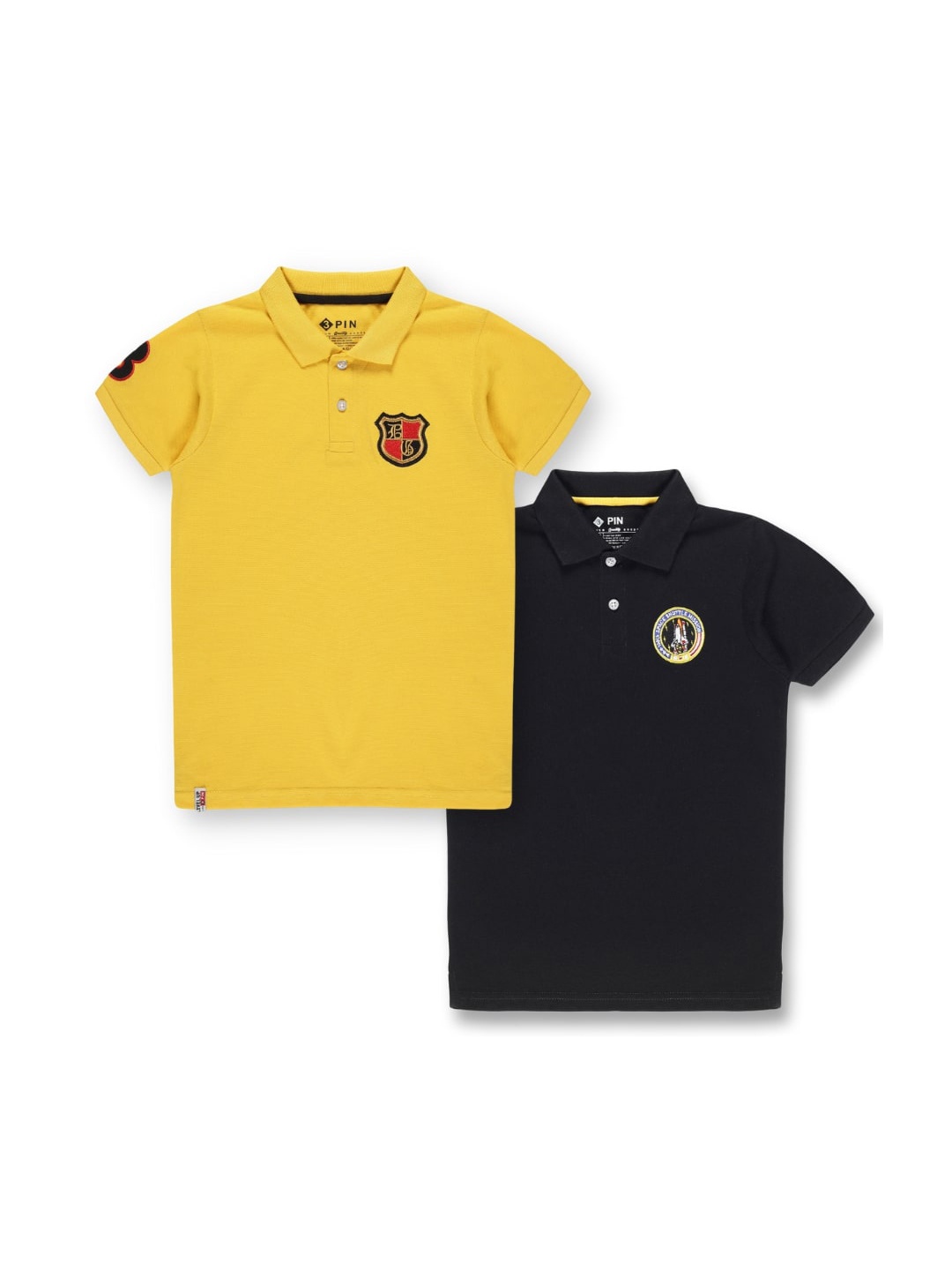 

3PIN Boys Pack Of 2 Polo Collar Cotton T-Shirt, Yellow