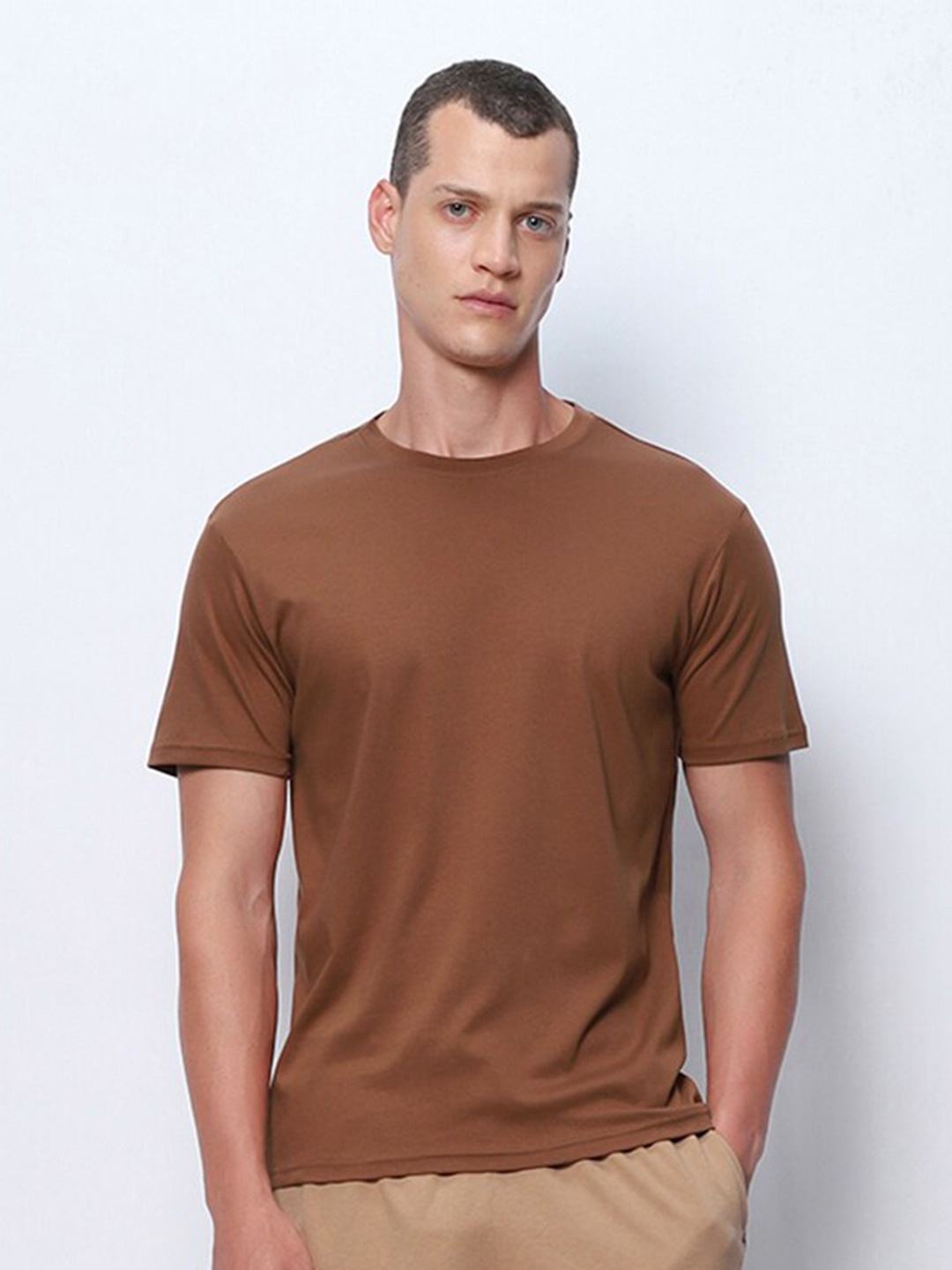 

Bewakoof Brown T-shirt