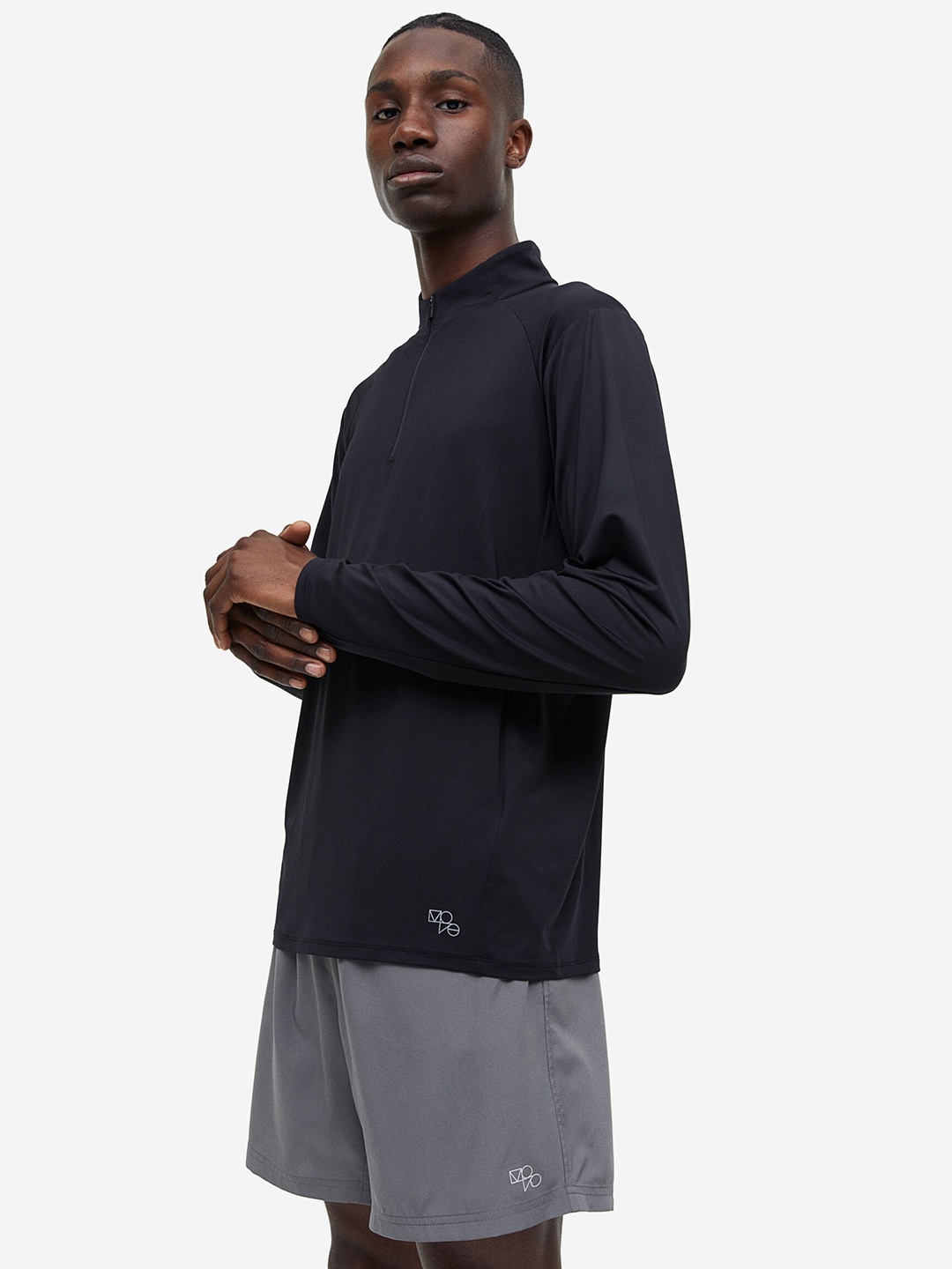 

H&M Men Fast-Drying Sports Shorts, Grey