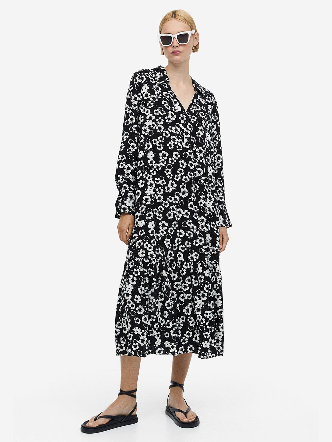 

H&M Collared Dress, Black