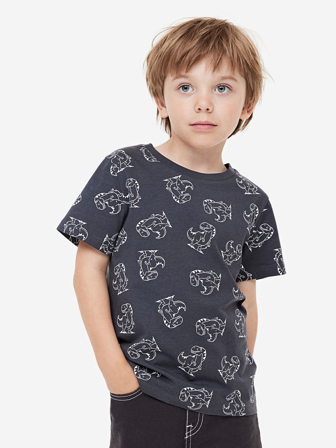 

H&M Boys Pure Cotton 3-Pack T-shirts, Blue
