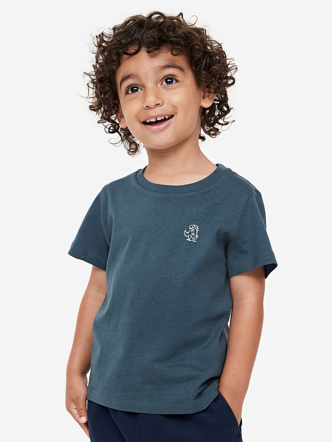 

H&M Boys 5-Pack Cotton T-shirts, Blue
