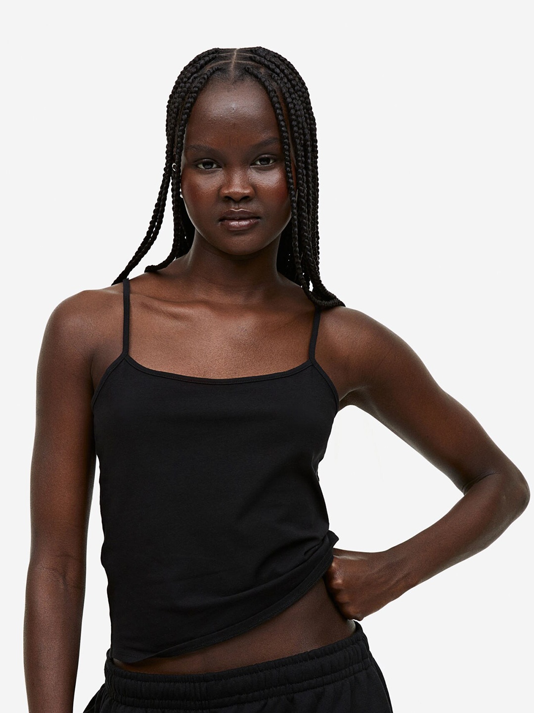 

H&M 2-Pack Strappy Tops, Black