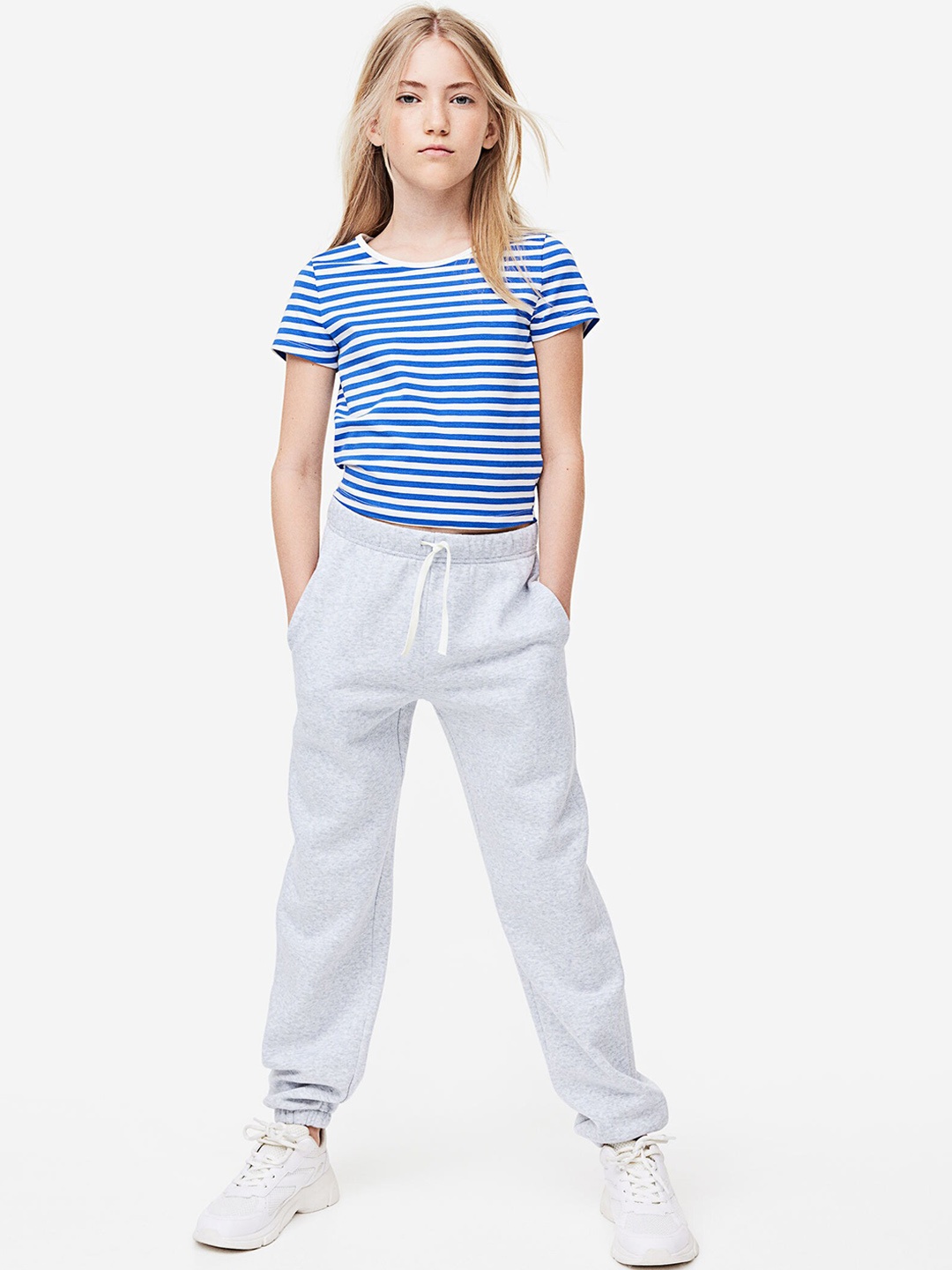 

H&M Girls Mid Rise Joggers, Grey