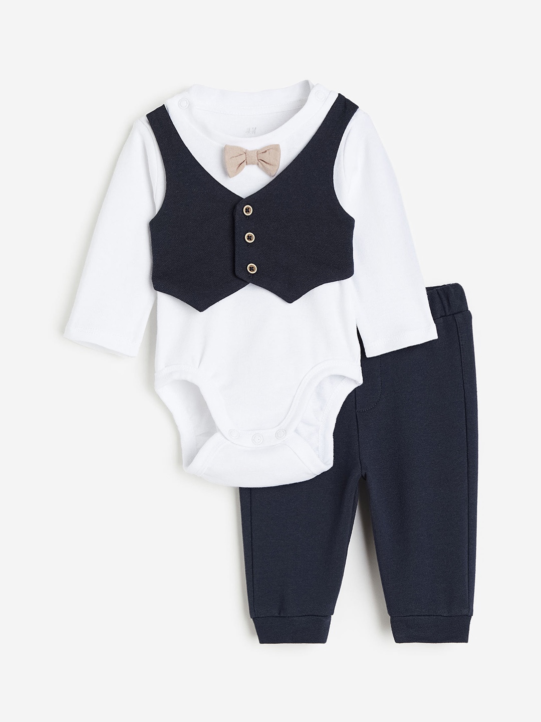 

H&M Boys 2-Piece Cotton Set, White