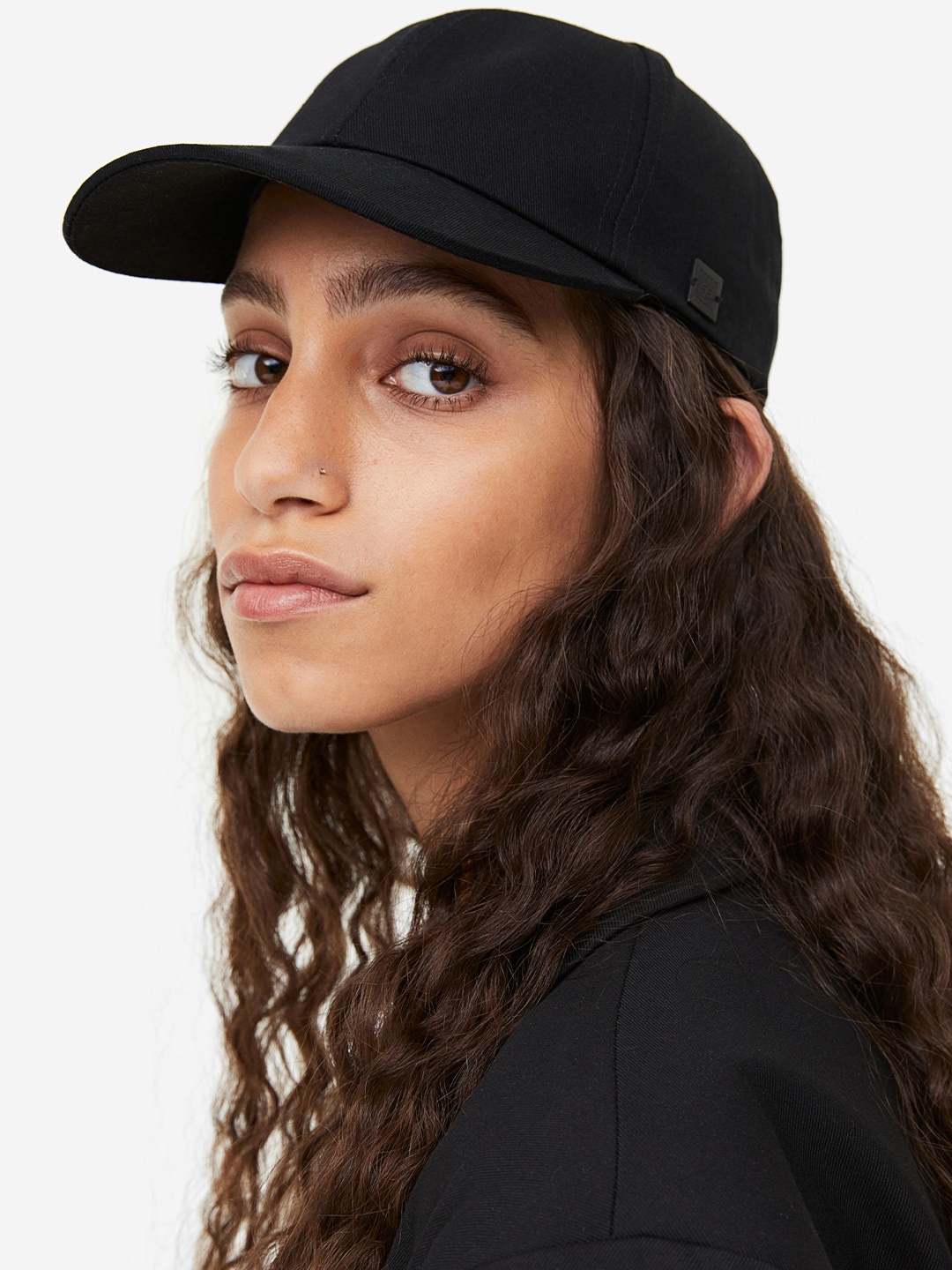 

H&M Women Cotton Cap, Black