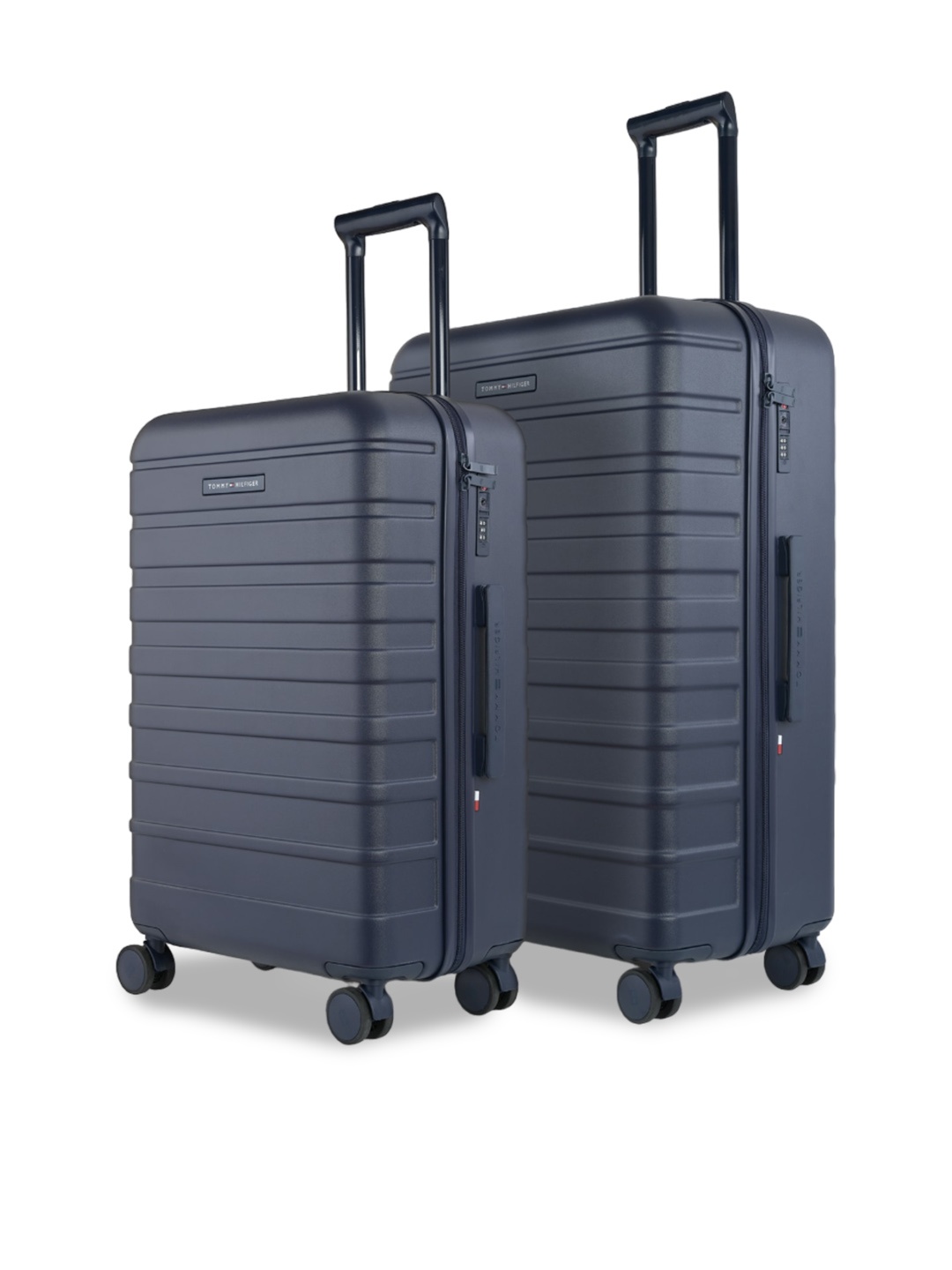 

Tommy Hilfiger Unisex Set Of 2 Hard-Sided Medium & Large ABS Trolley Suitcase, Navy blue