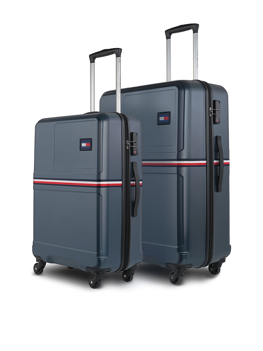 

Tommy Hilfiger Set Of 2 Water Resistant Suitcase Trolley Bag, Navy blue