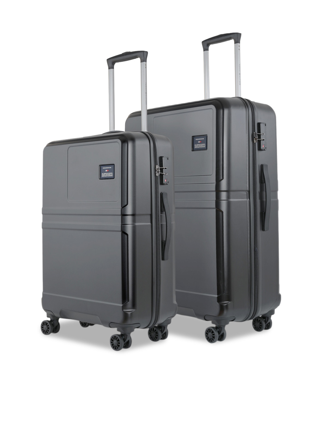 

Tommy Hilfiger Unisex Set Of 2 Water Resistant Hard-Sided Cabin & Large Trolley Bag Set, Black