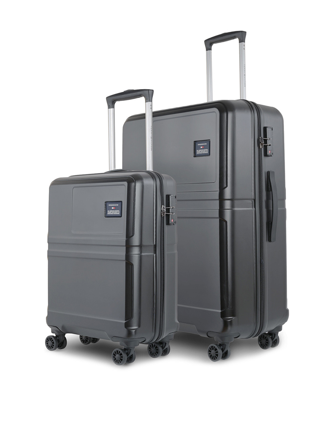 

Tommy Hilfiger Unisex Set Of 2 Water Resistant Hard-Sided Cabin & Cargo Trolley Suitcase, Black