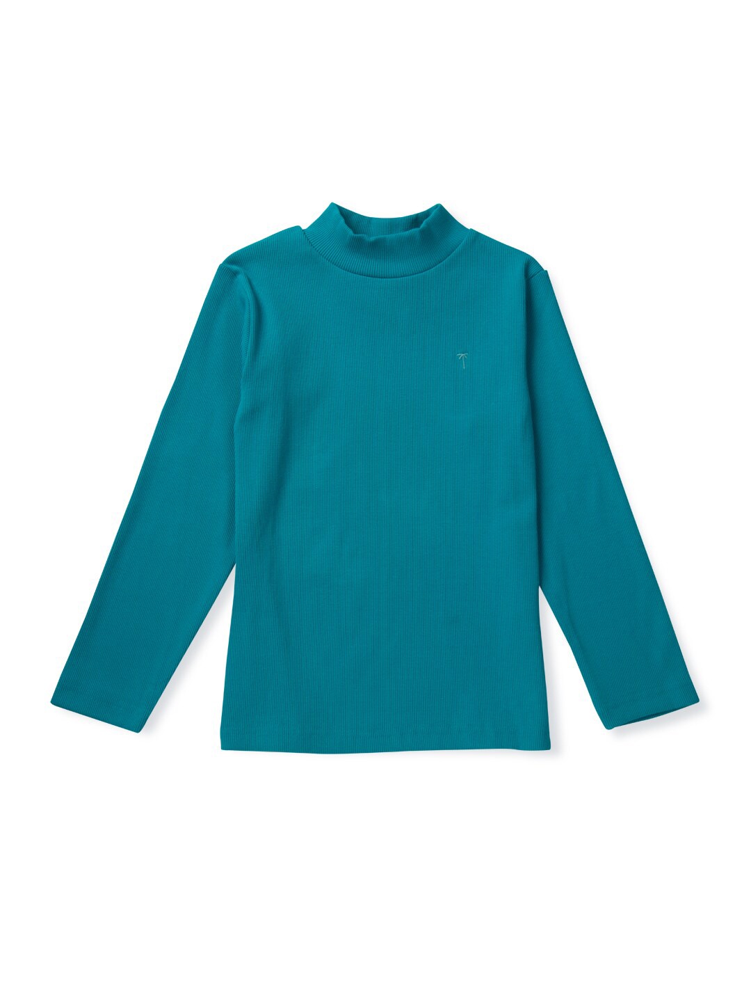 

Palm Tree Girls High Neck Cotton Pullover, Teal