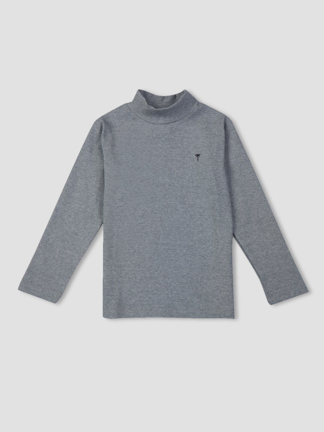 

Palm Tree Girls Self Design High Neck Cotton Pullover, Grey