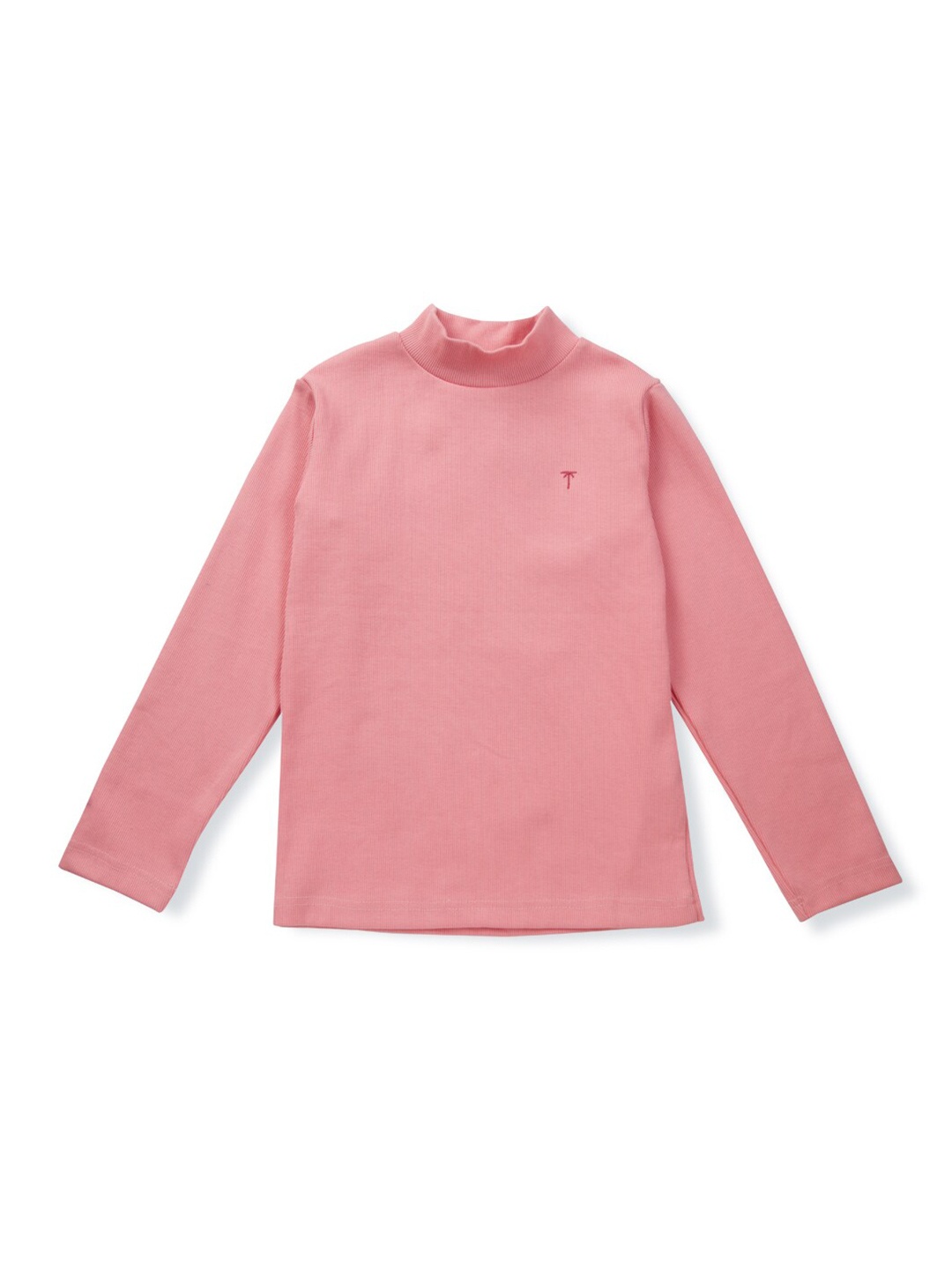 

Palm Tree Girls Self Design High Neck Cotton Pullover, Pink