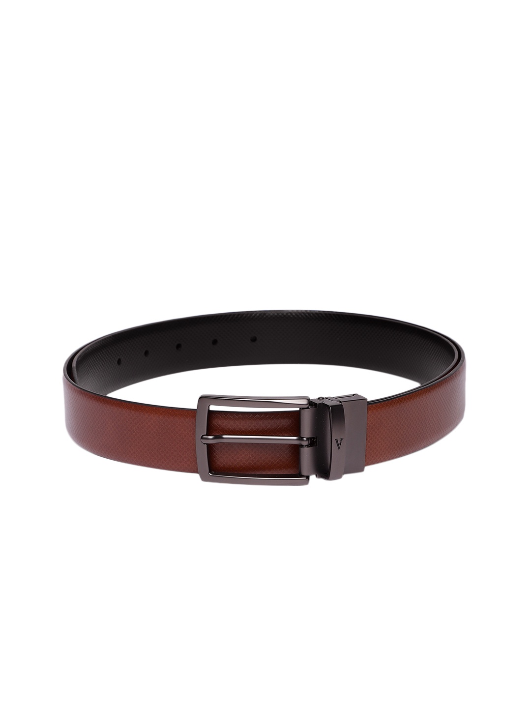 

Van Heusen Men Textured Reversible Leather Belt, Camel brown