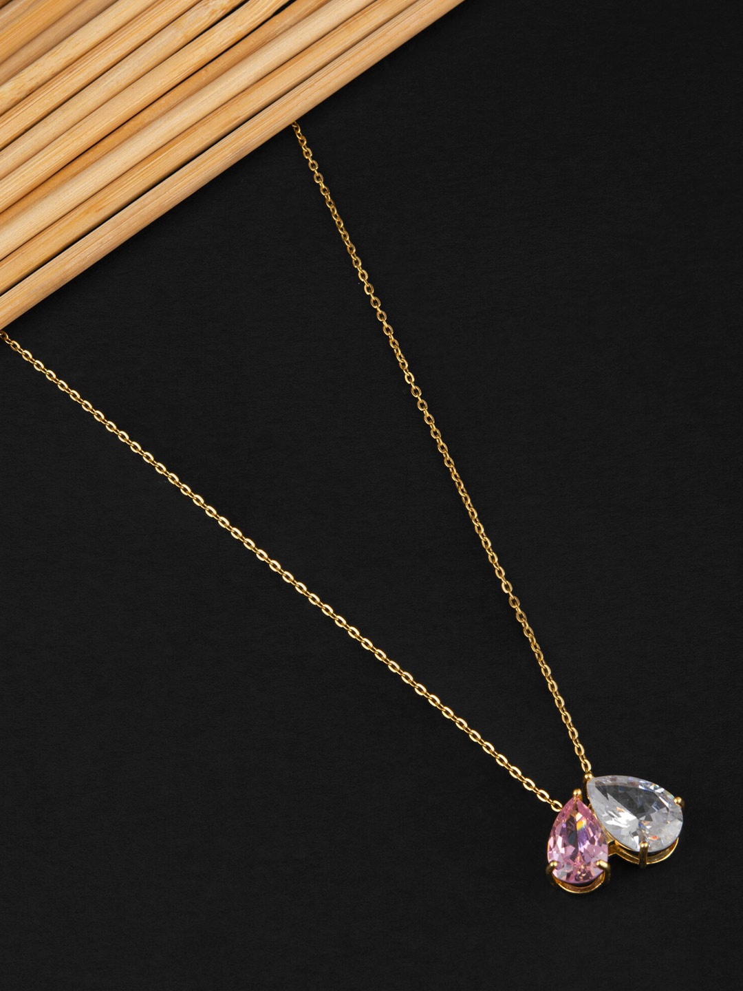 

E2O Gold-Plated Solitaire Pendant Necklace