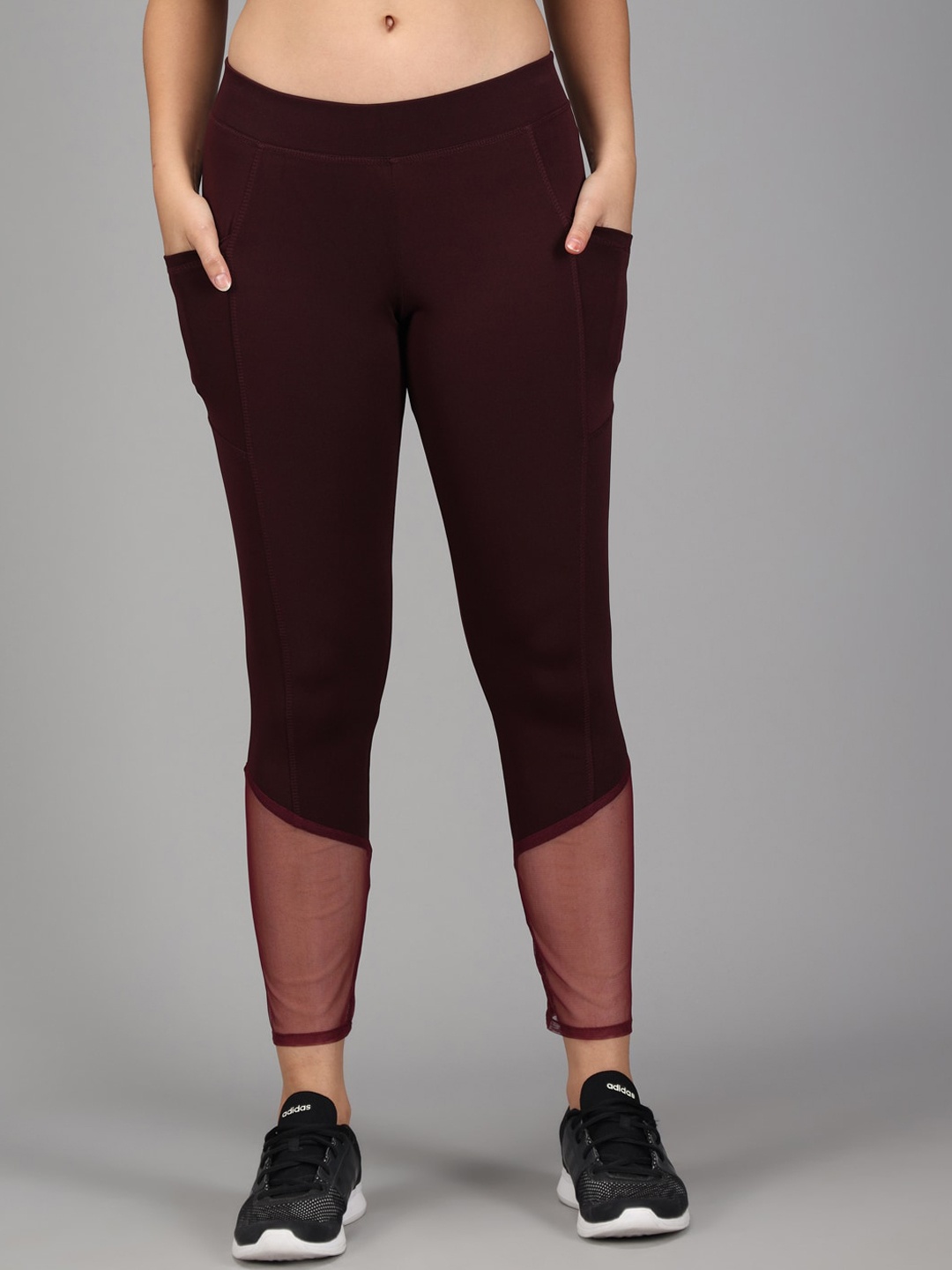 

FAIRIANO Women Dry Fit Sports Tights, Maroon