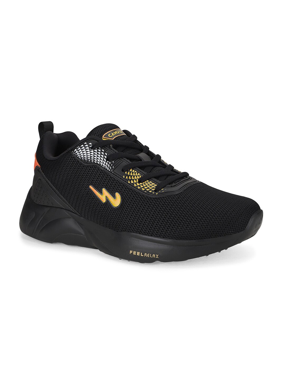 

Campus Men Mesh Running Non-Marking Shoes, Black