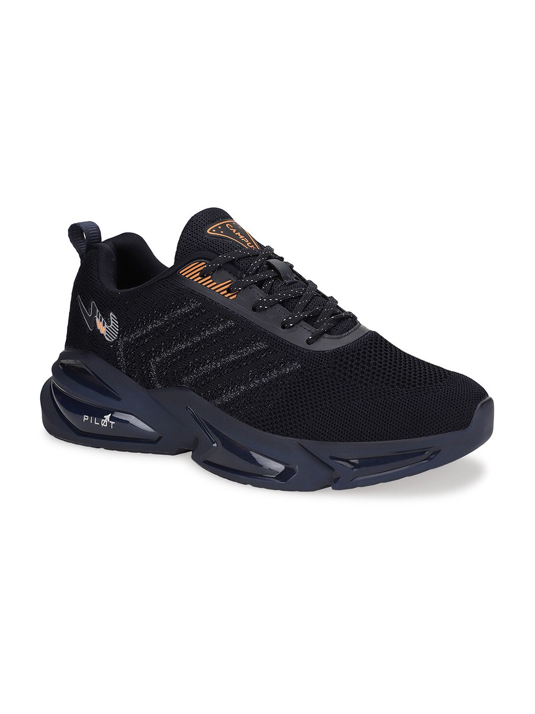 

Campus Men Mesh Running Non-Marking Shoes, Navy blue