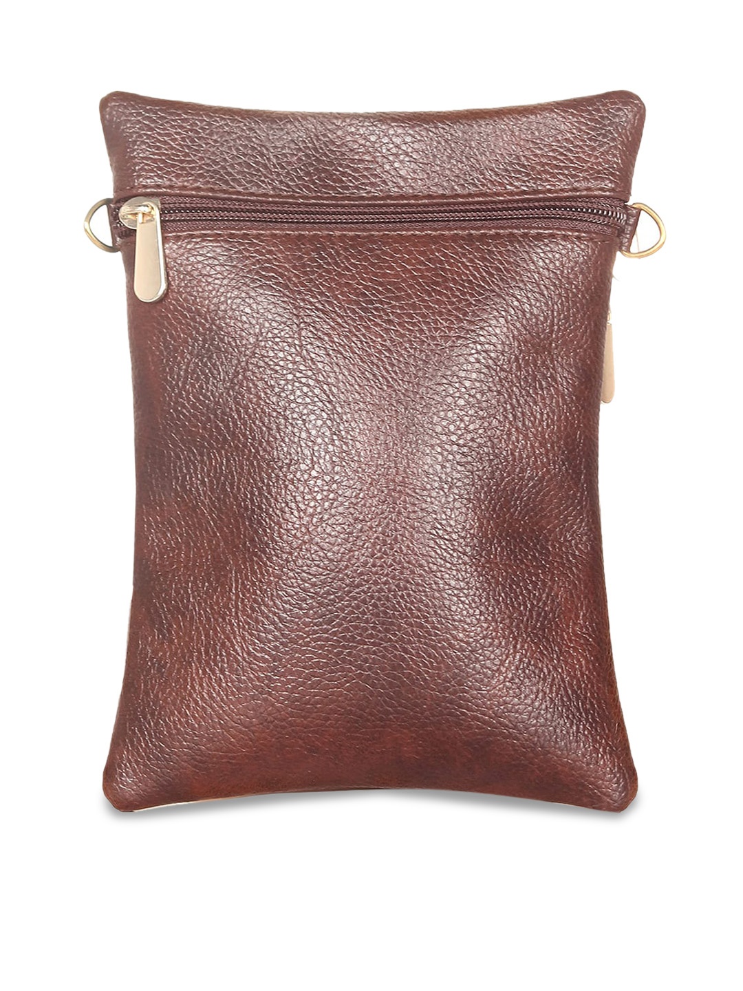 

THE CLOWNFISH Textured Leather Sling Bag, Tan