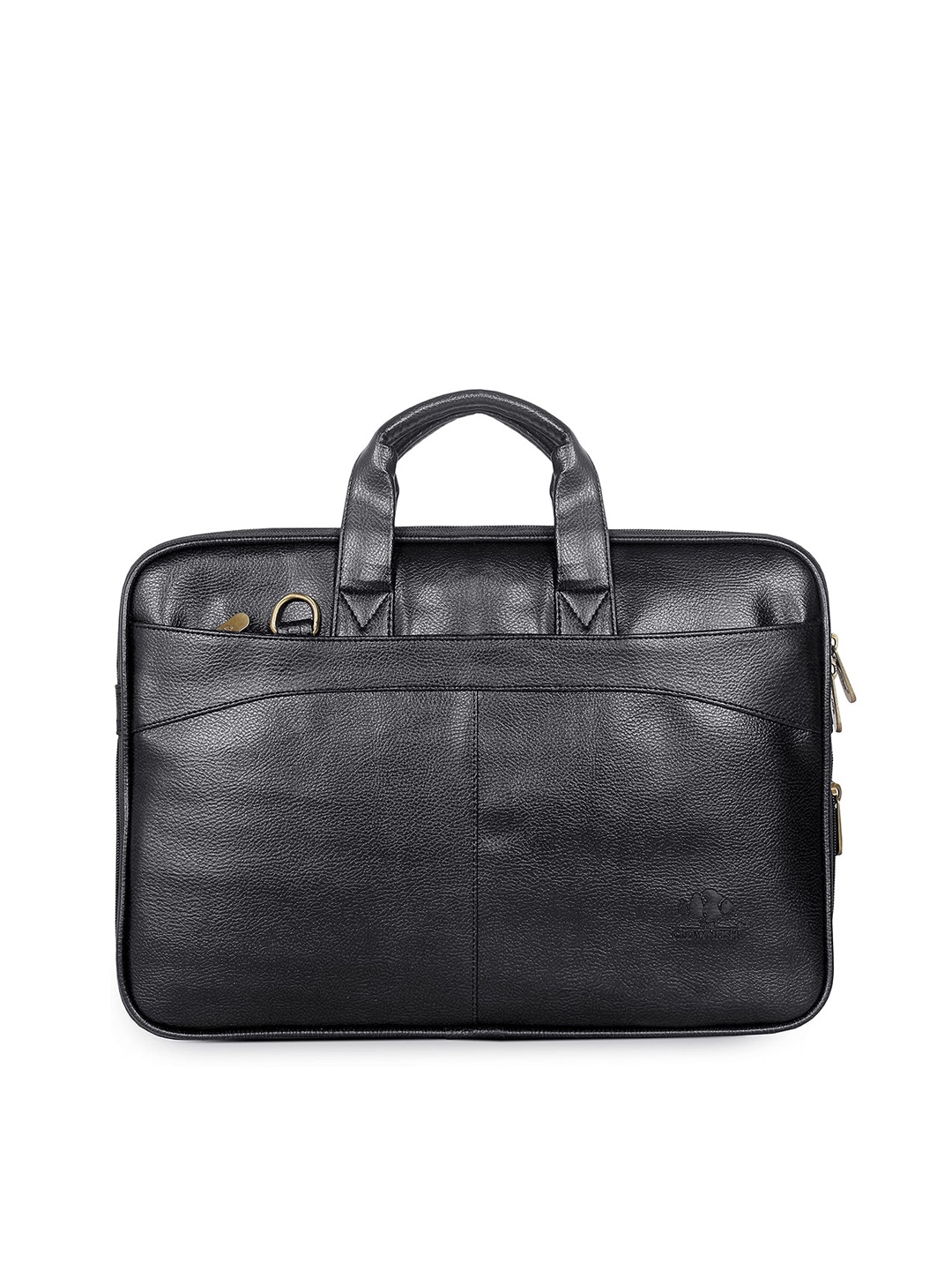 

THE CLOWNFISH Textured Handheld Laptop Bag, Black