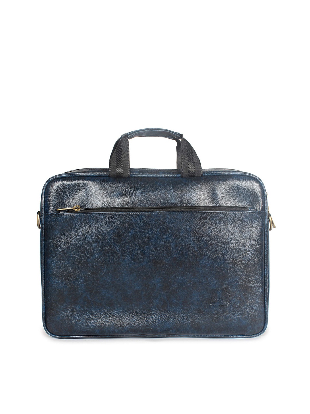 

THE CLOWNFISH Leather Laptop Bag, Blue