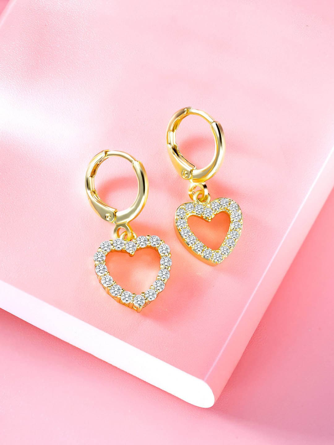 

Peora Gold-Plated Contemporary Drop Earrings