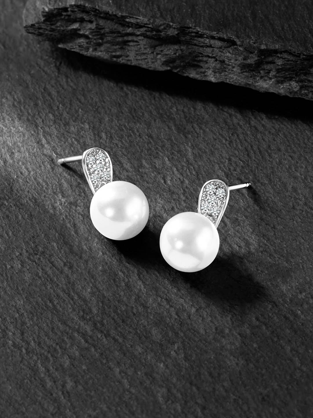 

Peora Silver-Plated Contemporary Studs Earrings