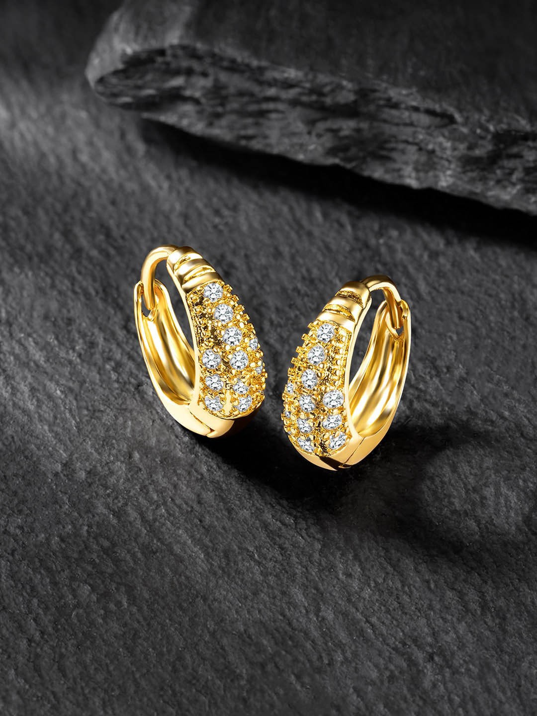 

Peora Gold-Plated Contemporary Studs Earrings