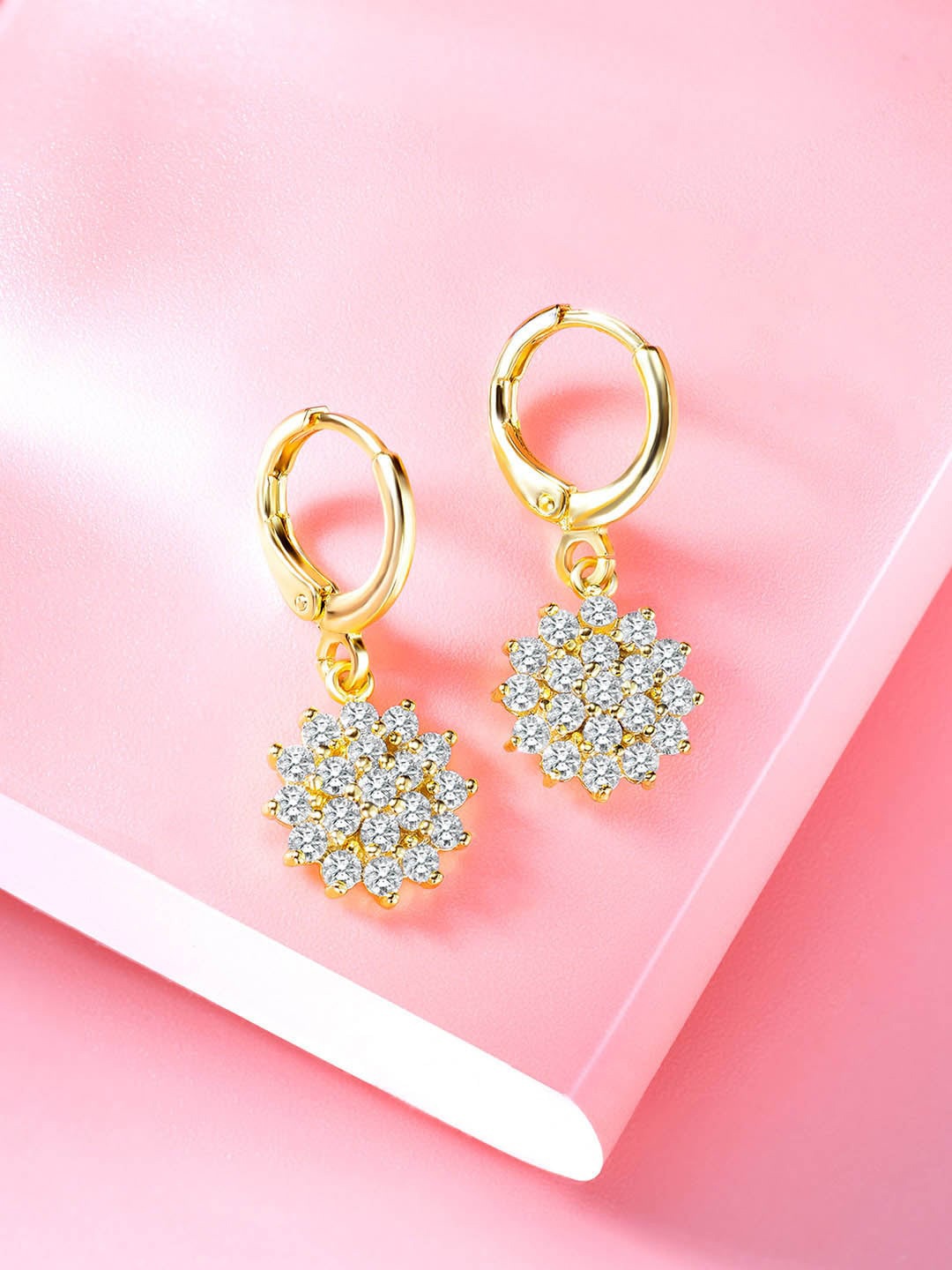

Peora Gold-Plated Contemporary Drop Earrings