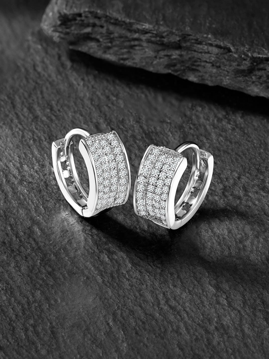 

Peora Silver-Plated Contemporary Studs Earrings