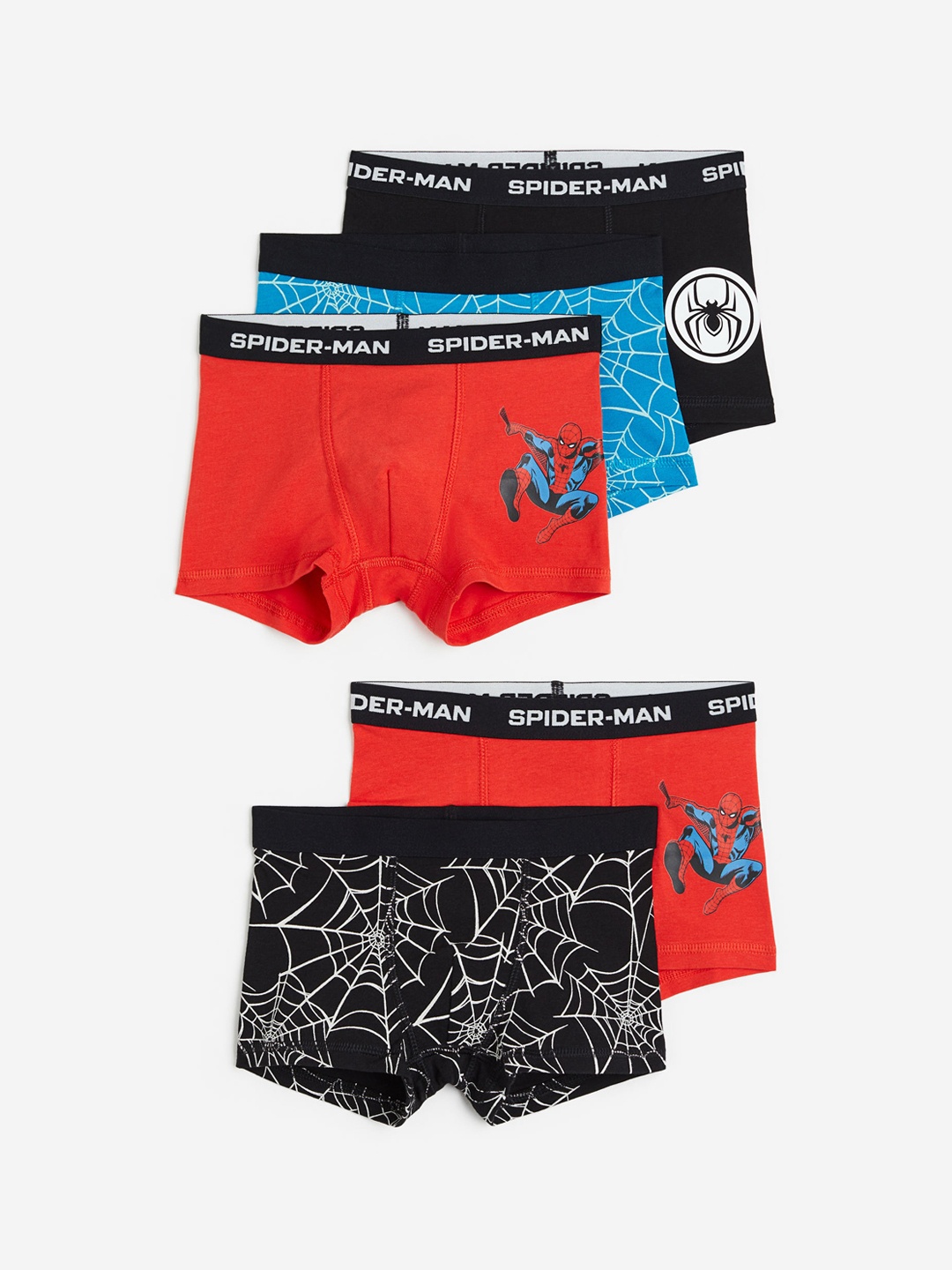 

H&M Boys 5-Pack Spider-Man Boxer Shorts 1010215025, Red