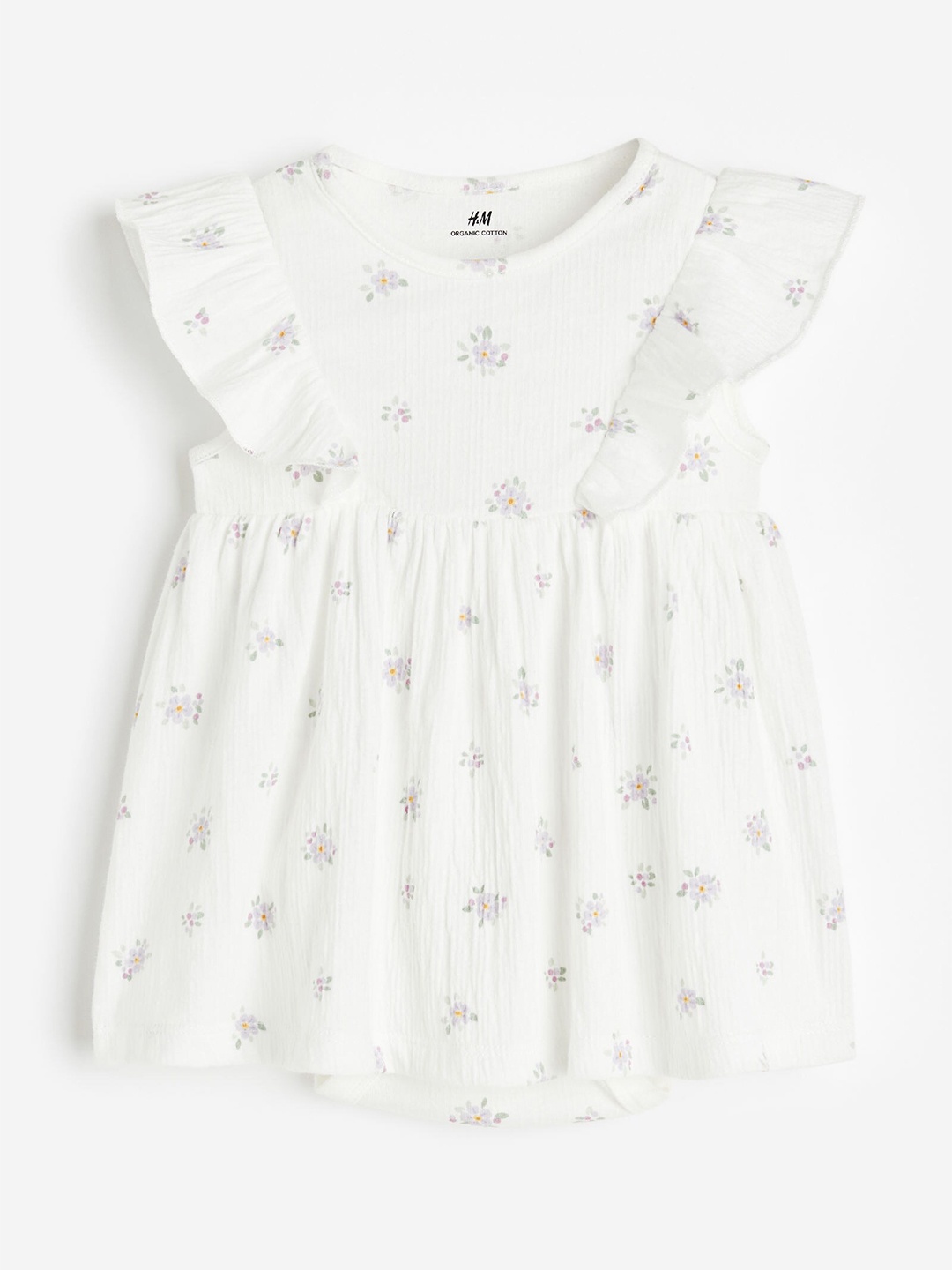 

H&M Infant Girls Dress With A Bodysuit, White