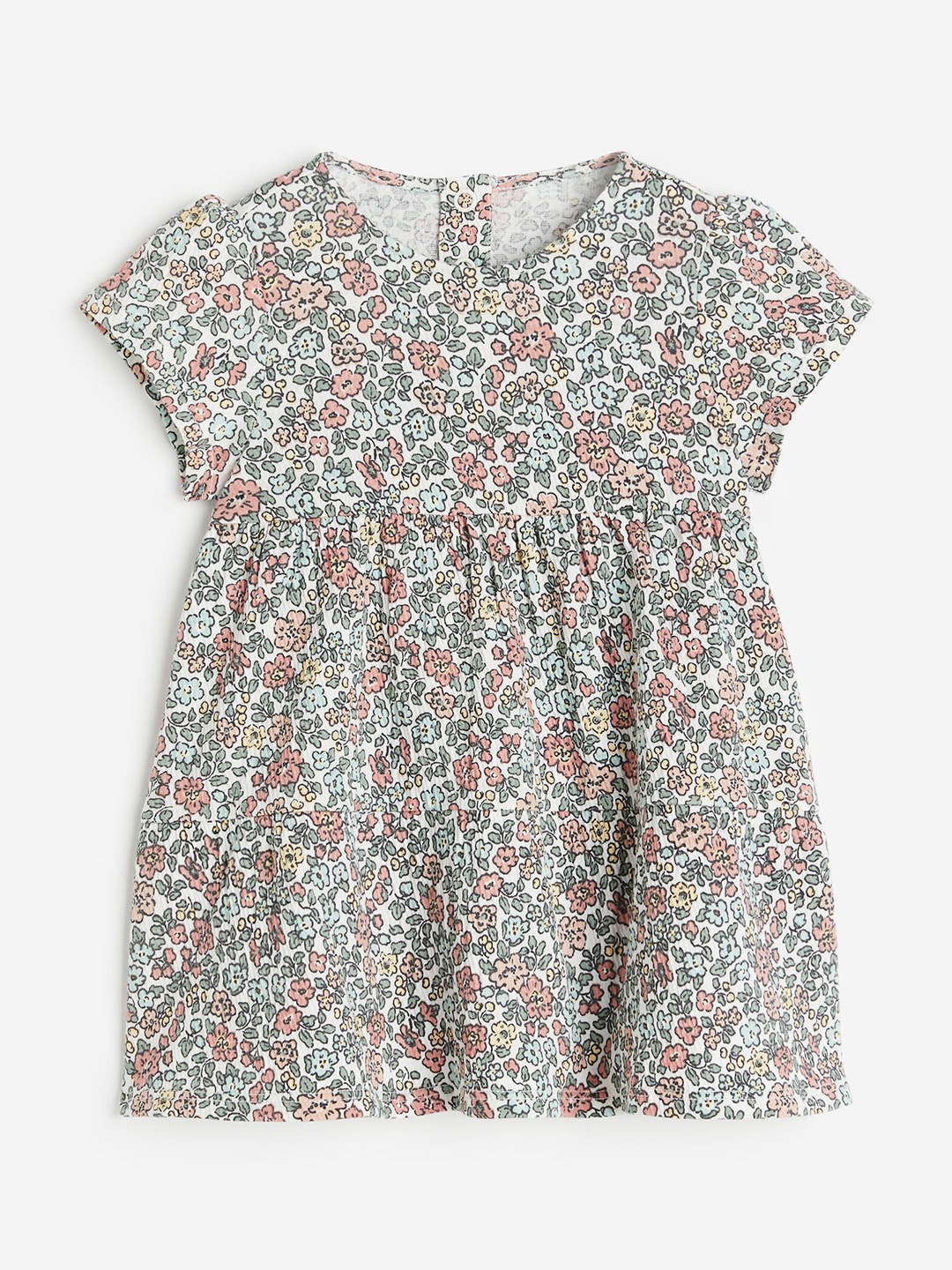 

H&M Girls Textured Jersey Dress, White