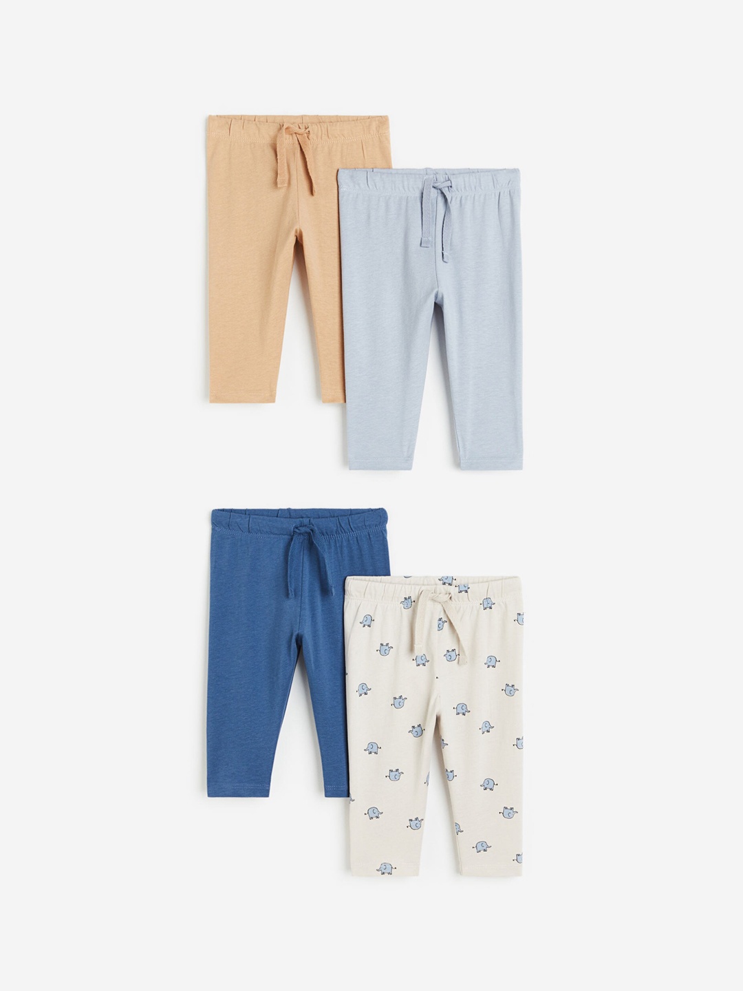 

H&M Infant Boys 4-Pack Cotton Jersey Joggers, Beige