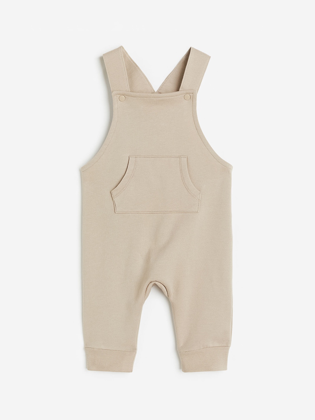 

H&M Infant Boys Pure Cotton Sweatshirt Dungarees, Beige