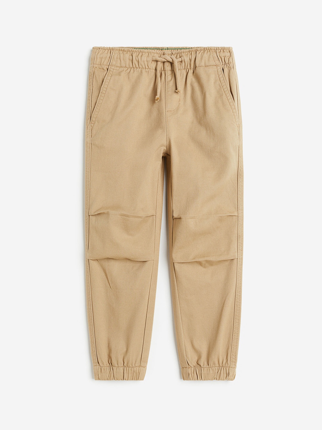 

H&M Boys Pure Cotton Twill Joggers, Beige