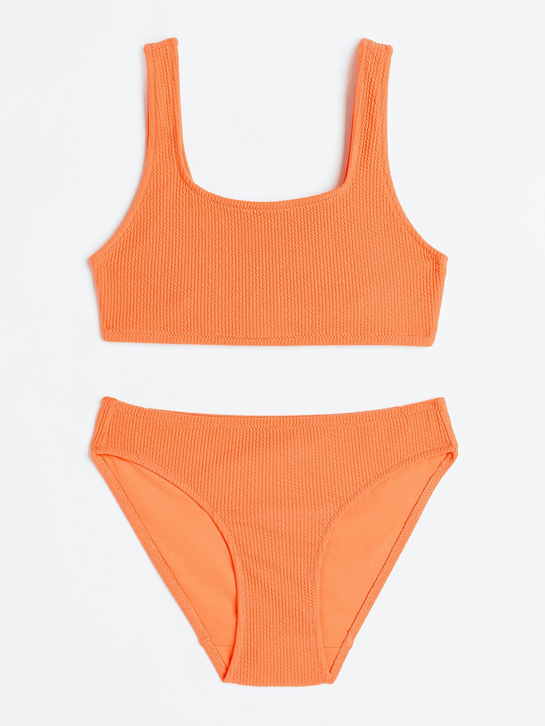 

H&M Girls Textured Bikini, Orange