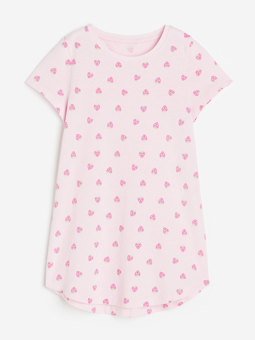 

H&M Girls Pure Cotton Printed Nightdress, Pink