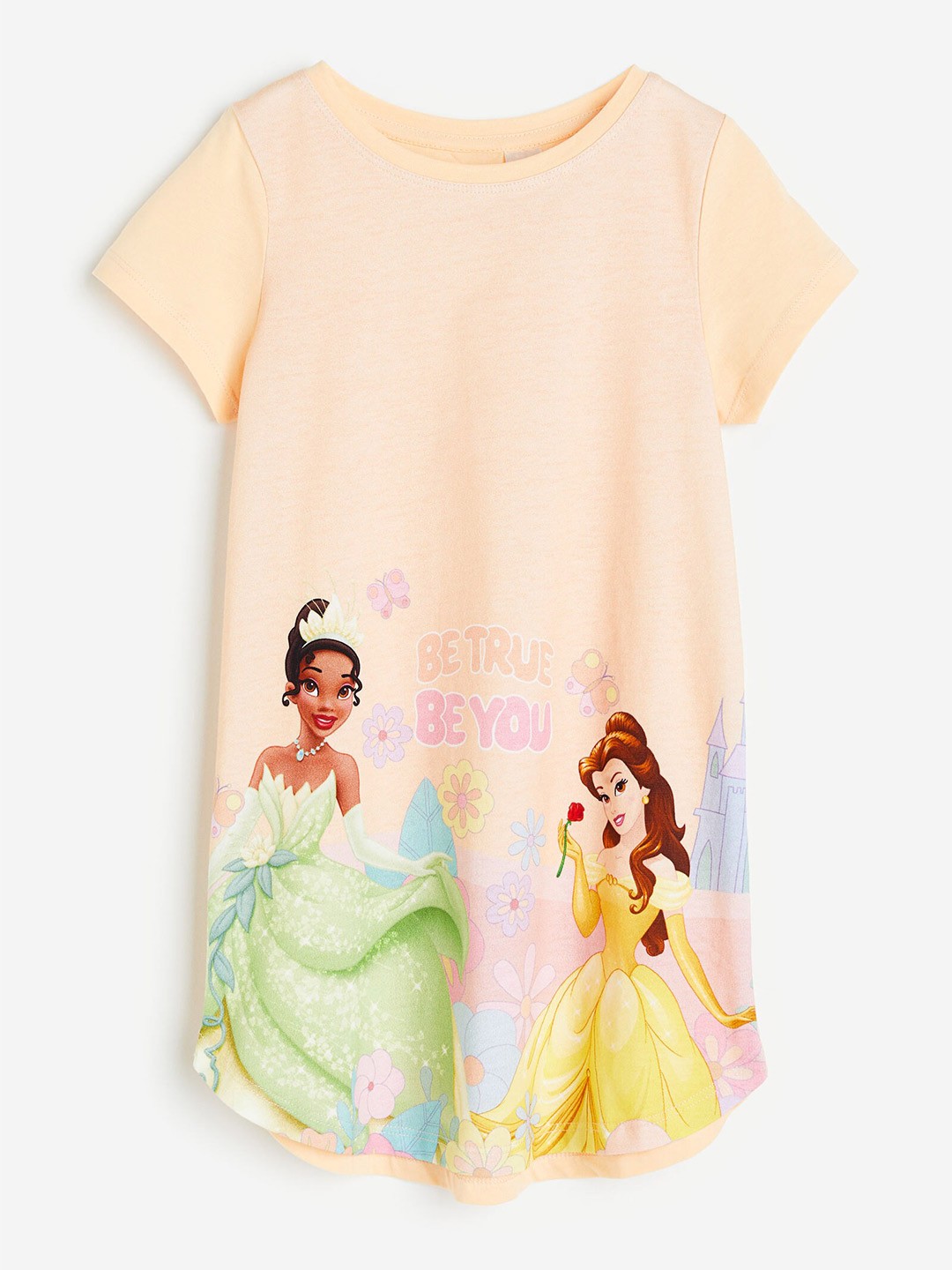 

H&M Infant Girls Printed Pure-Cotton Nightdress, Orange